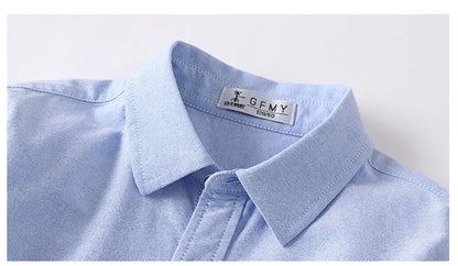 Cotton Solid Color Full-sleeved Boy's Shirts