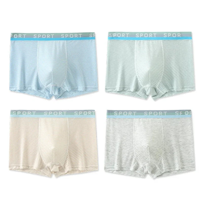 4PCS Boys Soft Breathable Briefs Underwear