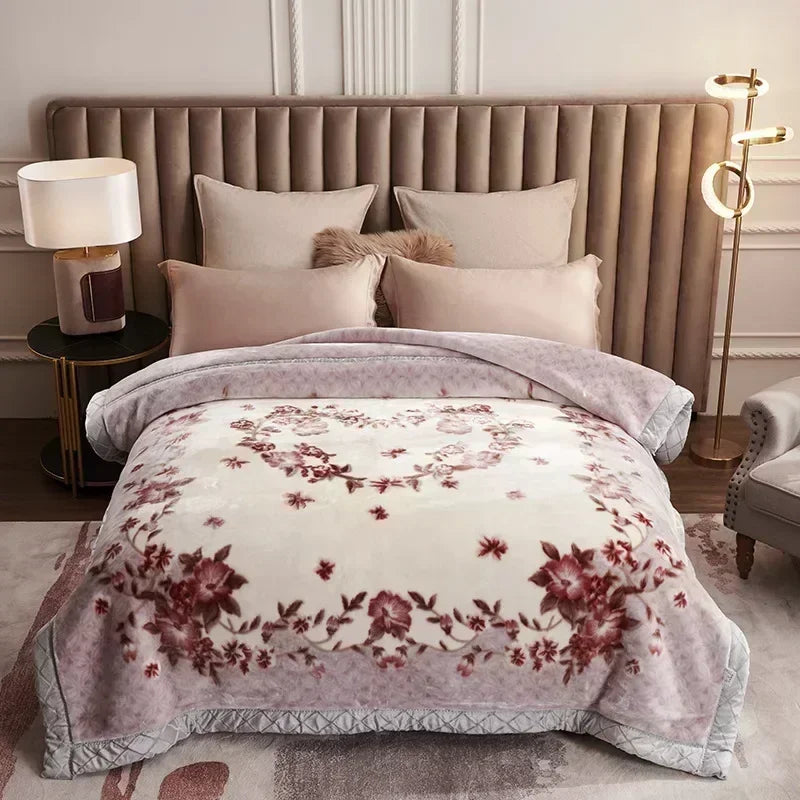 European Style Warm Raschel Blanket High End