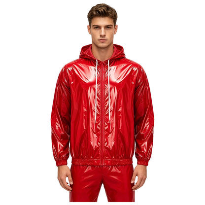 Mens Waterproof Hooded Breathable Raincoat