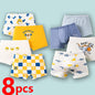 8 pcs Boys Boxer Briefs  Underwear Teenager Cartoon