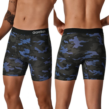 5pcs Mid-Long Camo Cotton Brand Boxer Shorts Men