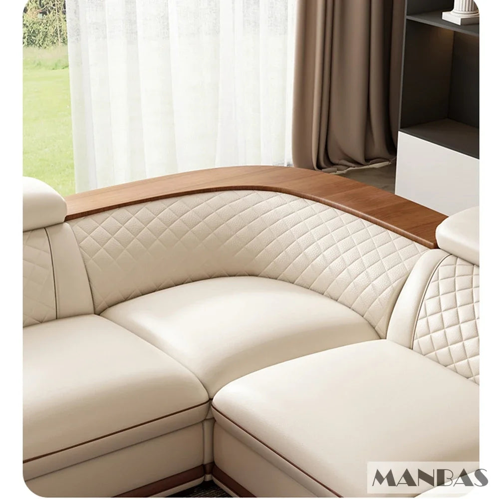 Genuine Leather Sofa Set for Living Room