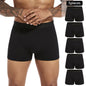 5piece Black Luxury Brand Cotton Boxer Men Underwear