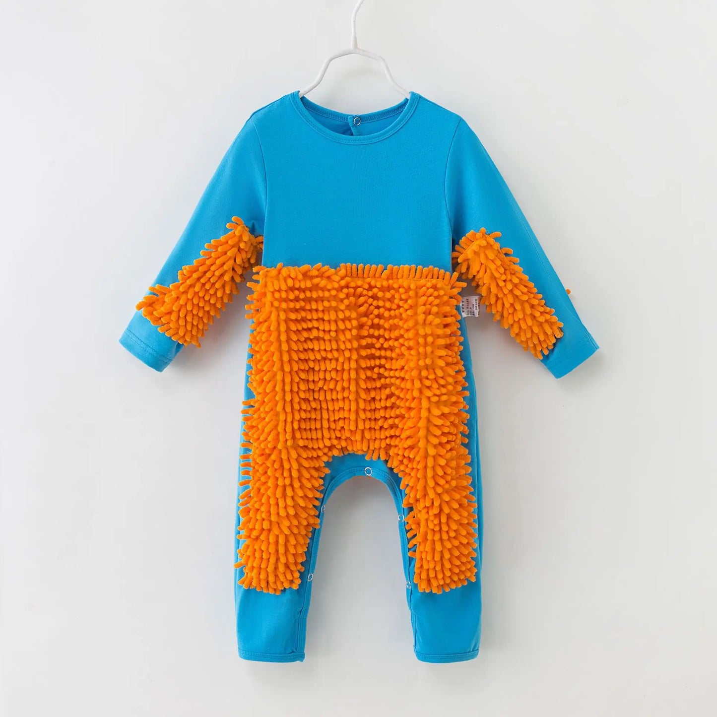 Girls Cleaning Mop Long Sleeve Crawling Jumpsuit