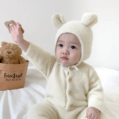 Baby Boy's/Girl's Jumpsuit Mink Velvet Cute Bear