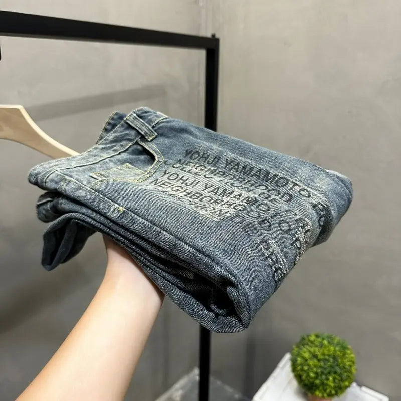 Loose Personality Trendy Washed Pants Men'