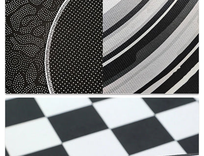 Semi-circular Outdoor Rug Modern Art Style