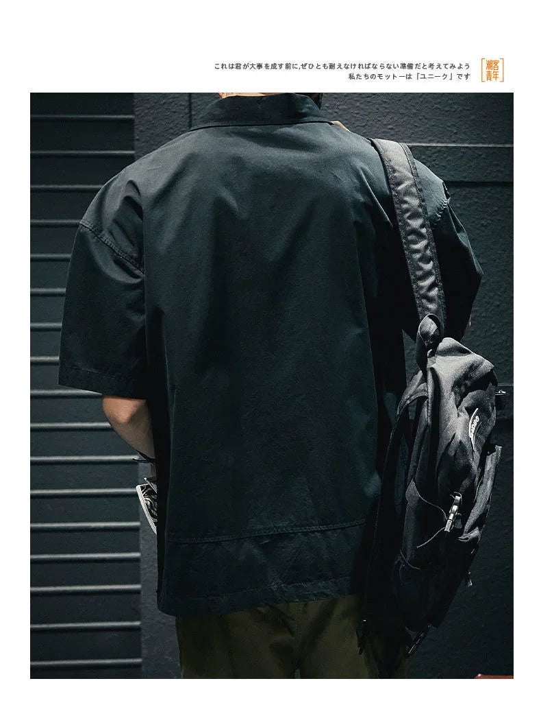Casual Men's Style Short Sleeve New Pocket Shirt