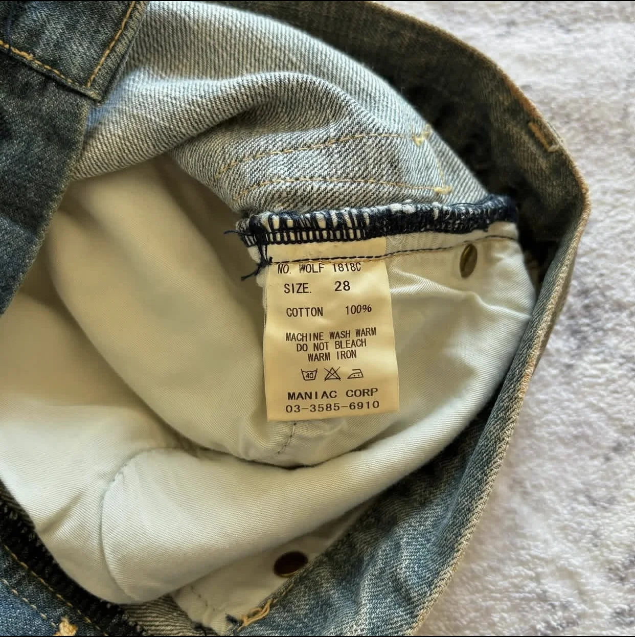 Retro Casual Rock Style Micro-Horn Jeans