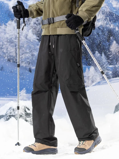 Men's Winter Fleece Warm Pants Outdoor Waterproof