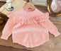 Baby Girls Knitting Romper Red Fashion