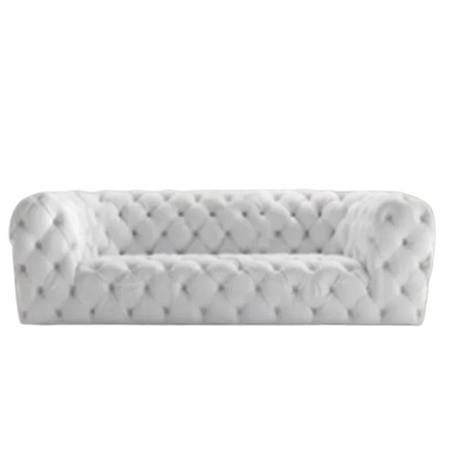 Buckle Velvet Large Luxury Blue Sofa