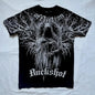 American retro black short sleeved T-shirt men