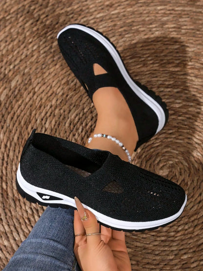 Women's Casual Mesh Sneakers – Cushioned Wedge Sole