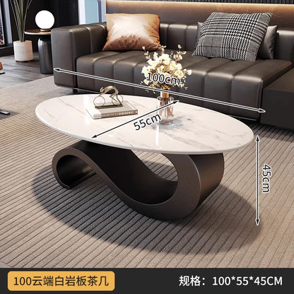 Retro Coffee Table Beauty Luxury Oval Classic