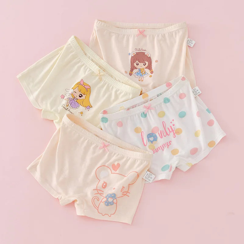 Girl Cotton Briefs Boxers Breathable Comfortable