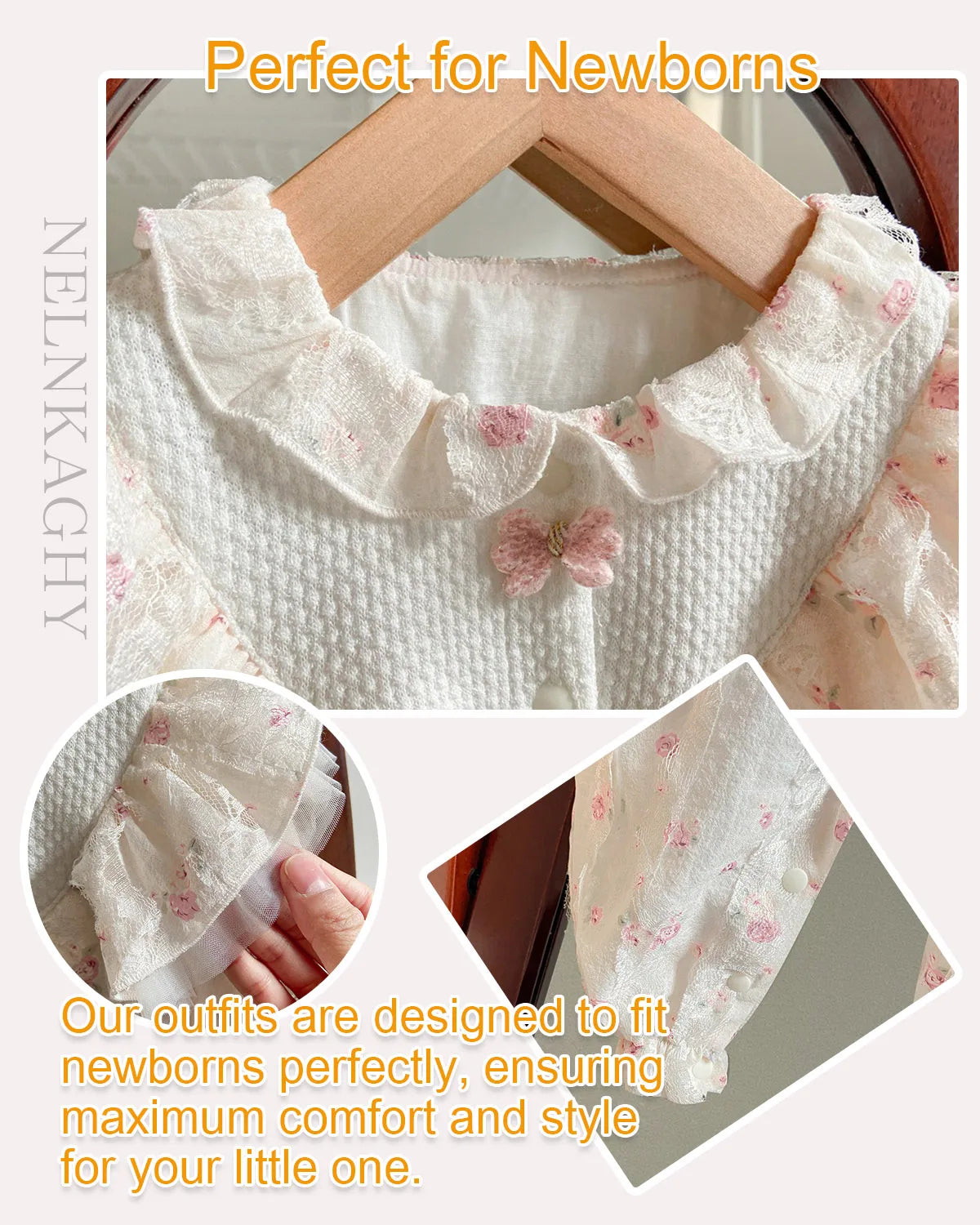 Infant Princess Style Cute Floral Lace Jumpsuits