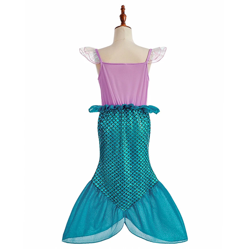 Girls Elsa Anna Dress Princess Carnival Jasmine Rapunzel