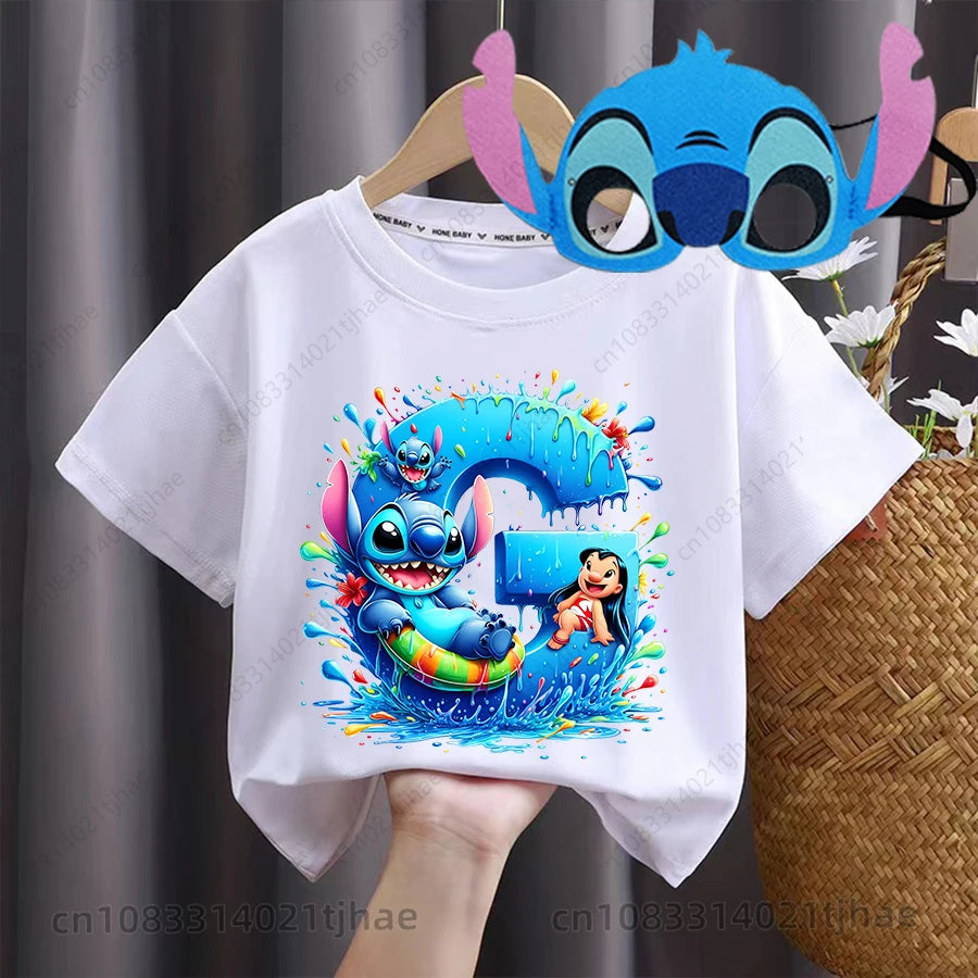 Boys/Girls Disney Lilo Stitch Letters Party T-Shirt