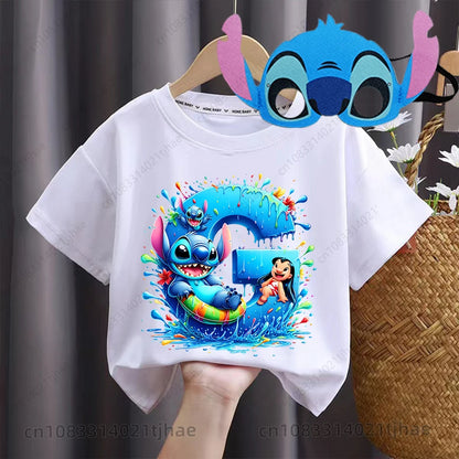 Boys/Girls Disney Lilo Stitch Letters Party T-Shirt