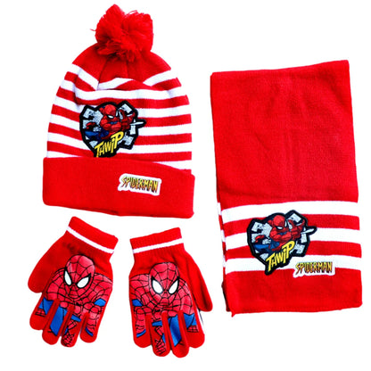 3PCS Boys/Girls Minnie Mouse Cartoon Scarf Hat glove