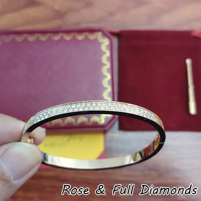 Diamond Cuff Women Bracelet Gold Tone