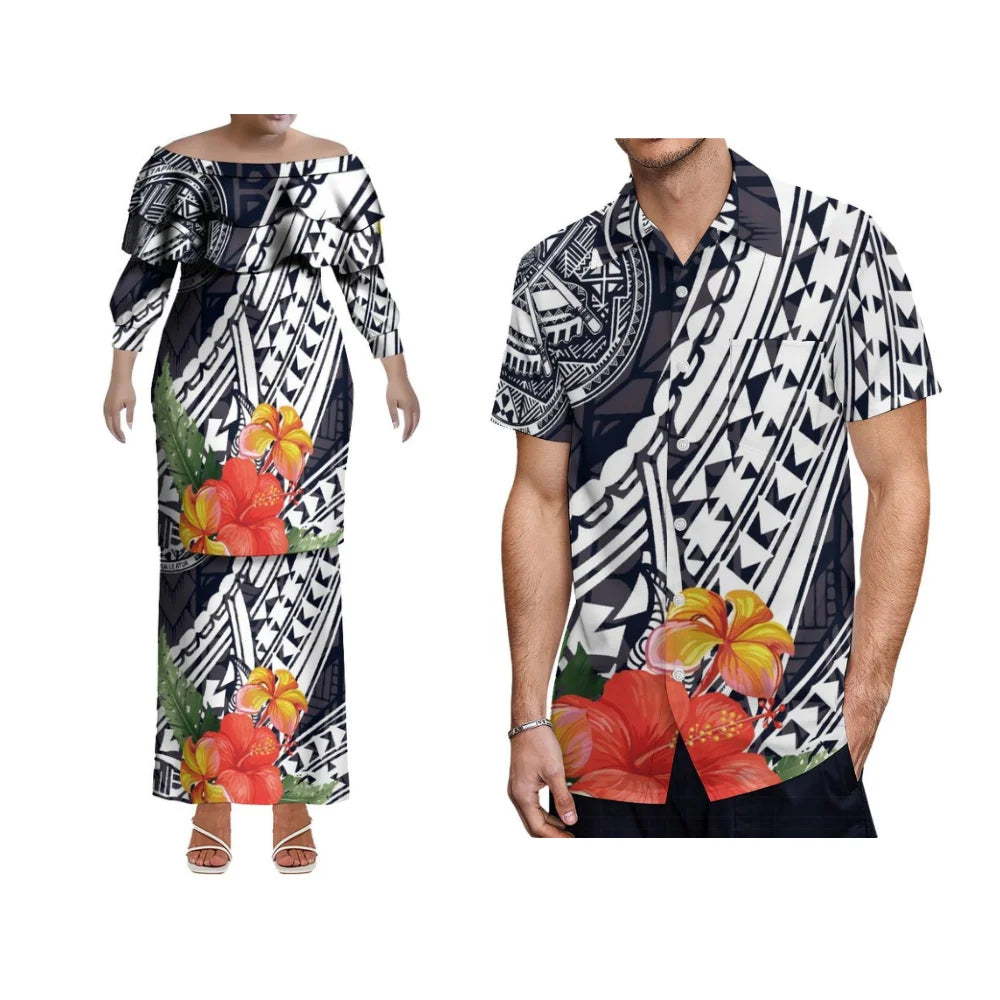 Women/Men Island Sunset Slim Customizable Samoa Hawaii Design