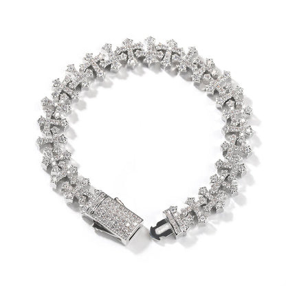 Mens Cubic Zirconia Cross Chain Fashion Jewelry