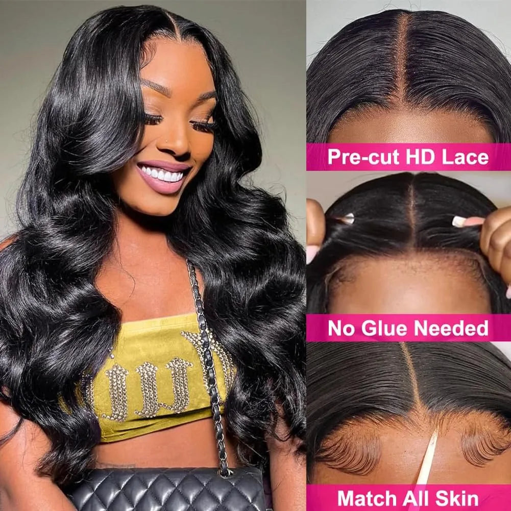 Lace Closure Wigs Human Hair Wear & Go Glueless