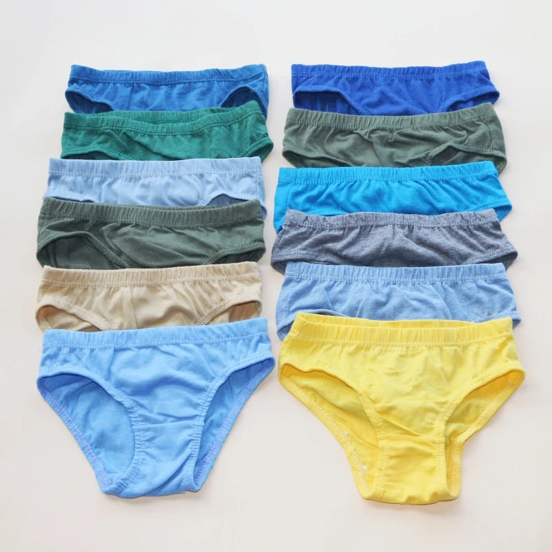 12PC Boys Cotton Underwear Briefs