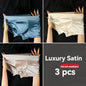 3PCS Luxury Satin Silk Men's Antibacterial Crotch Briefs