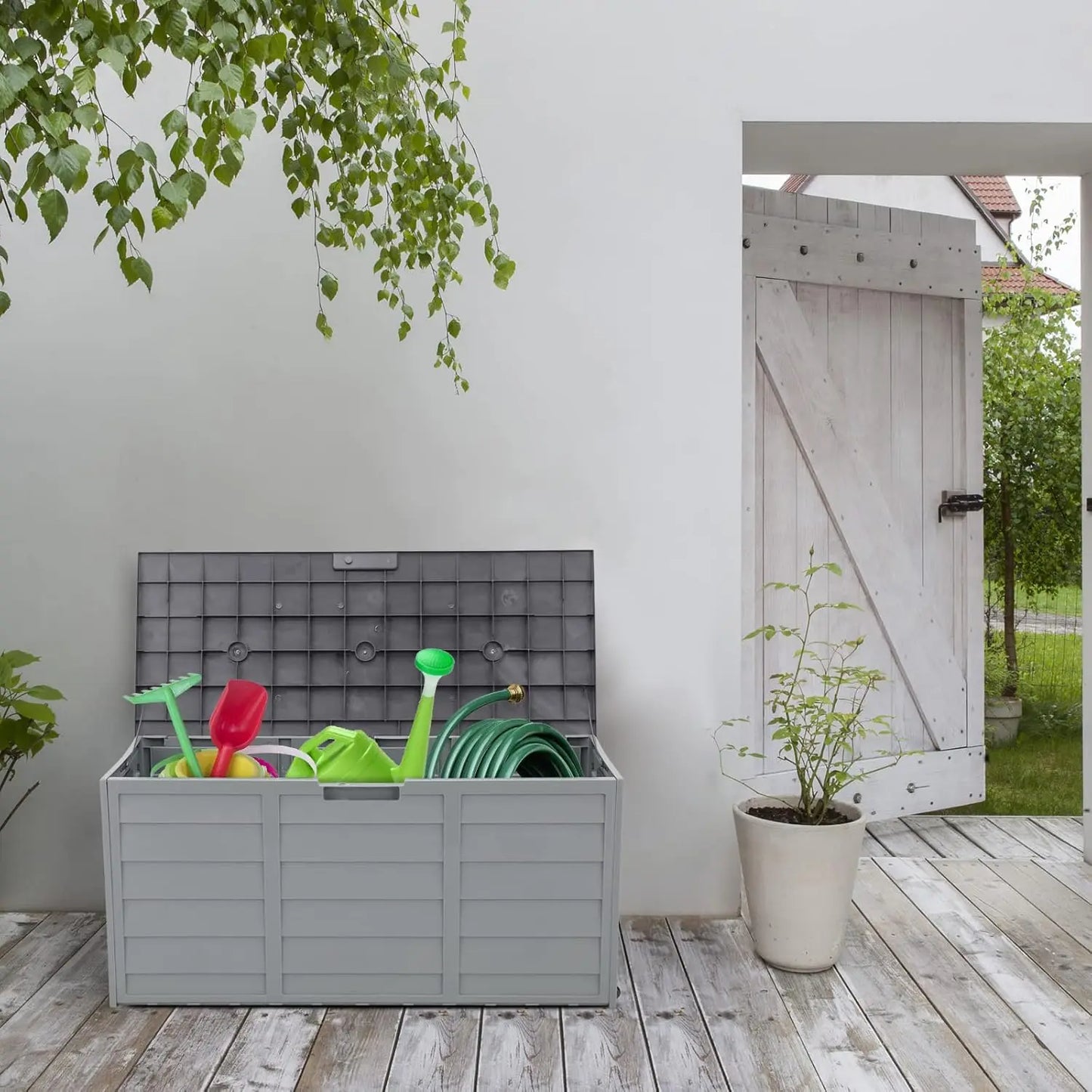 Outdoor Storage Box 75 Gallon with Wheels