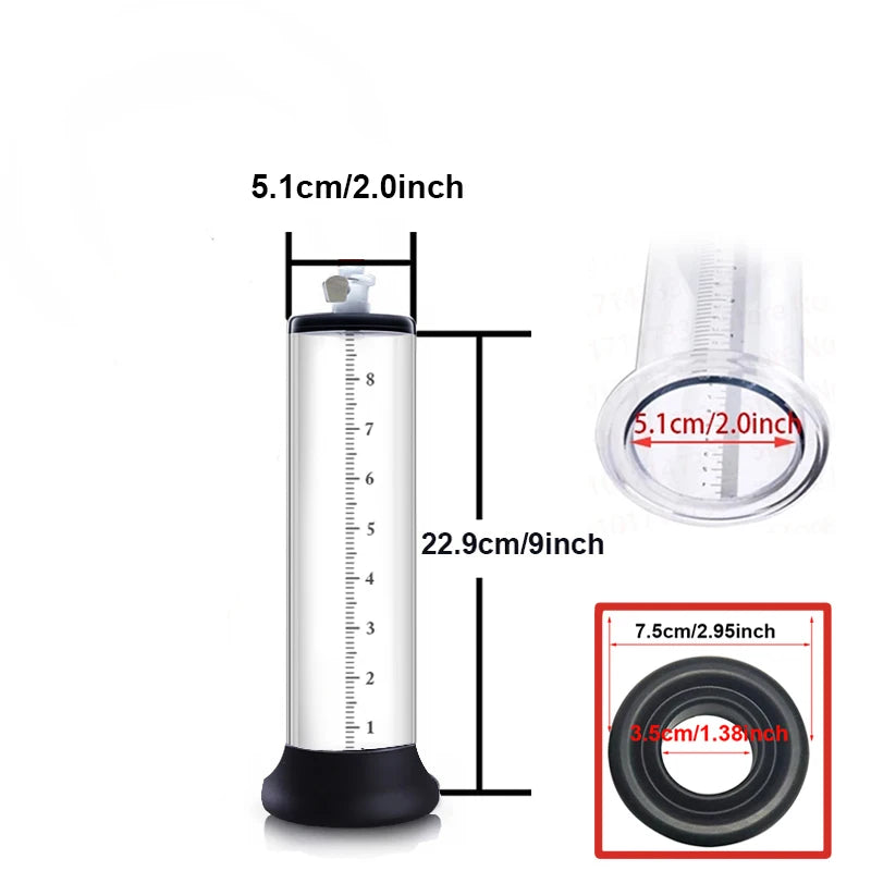 Acrylic Penis Enlarger Pump Sex Toy Men