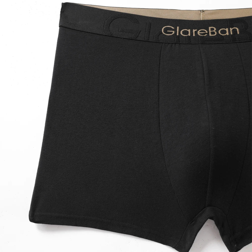 5piece Black Luxury Brand Cotton Boxer Men Underwear