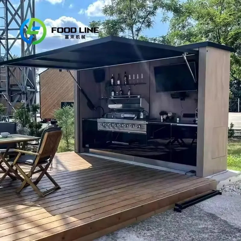 Outdoor Kitchen Pods BBQ Cooking Cabin with Electrical