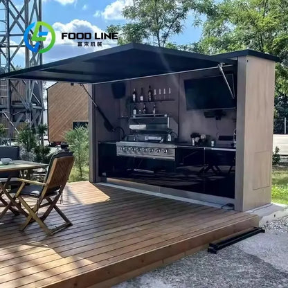 Outdoor Kitchen Pods BBQ Cooking Cabin with Electrical