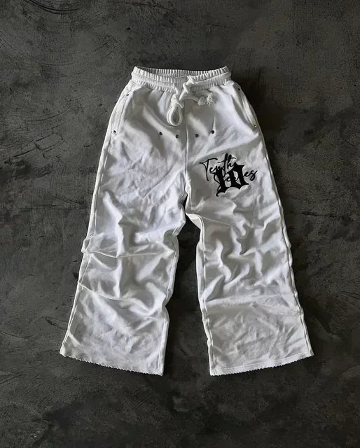 American Sweatpants Mens Gothic Hip Hop Baggy Elastic Waist