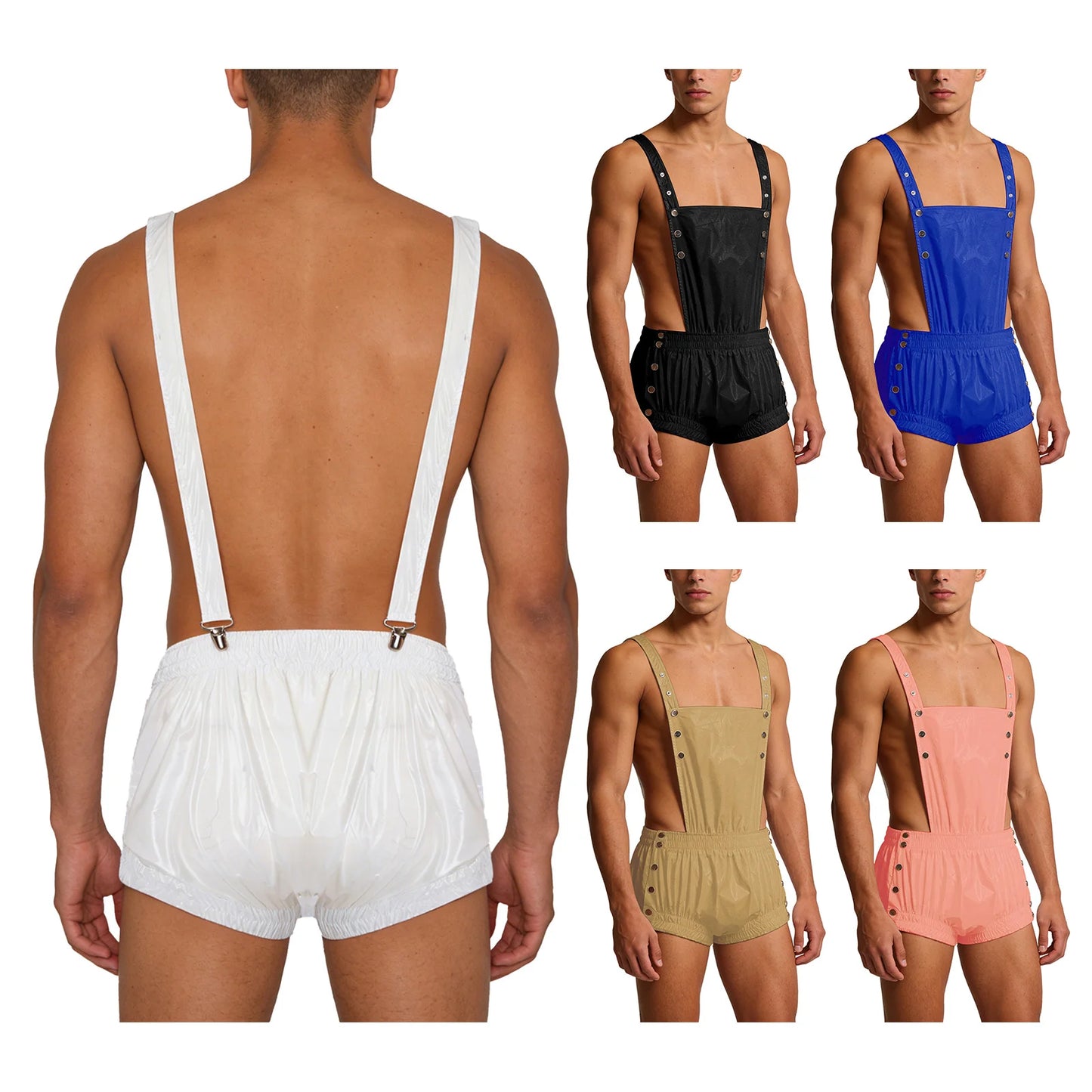 Mens Tear Away Backless, Nightclub Party Jumpsuit