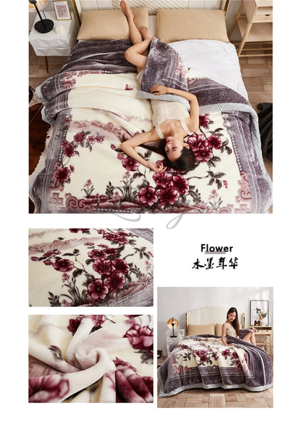 European Style Warm Raschel Blanket Weighted Comforter