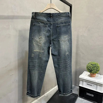 Loose Personality Trendy Washed Pants Men'