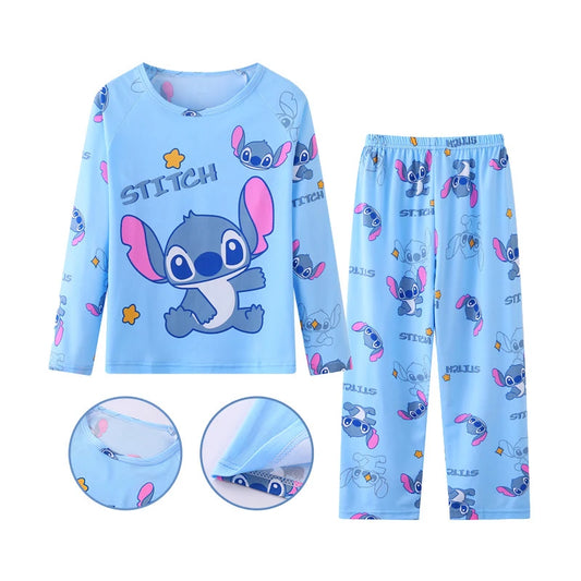 2 pcs Boys/Girls Disney Stitch Pajamas Casual Sleepwear