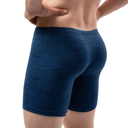 Men's Long Leg Boxer Briefs Sexy Bulge Trunks
