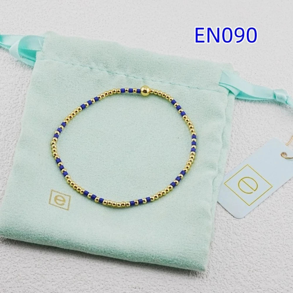 Colorful Seed Beads Charm Stackable Stretch Bracelet