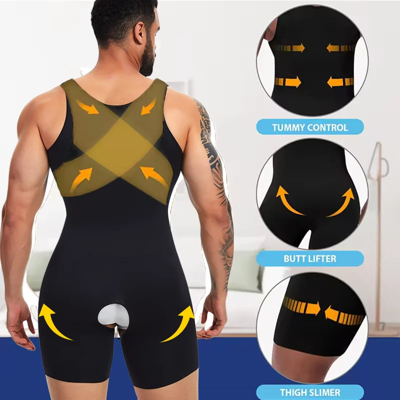 Men's Compression Bodysuit Tummy Control