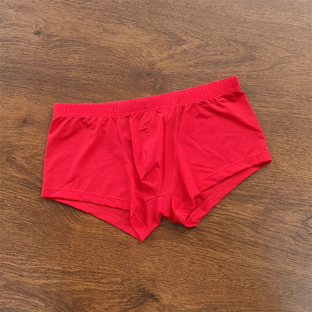 4PCS Sexy Men Brief Summer Breathable Underwear