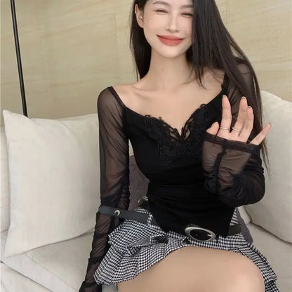 Off Shoulder Women Aesthetic Butterfly Cropped Tops