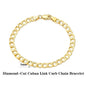 Italian Diamond Cut Cuban Link Chain Necklace