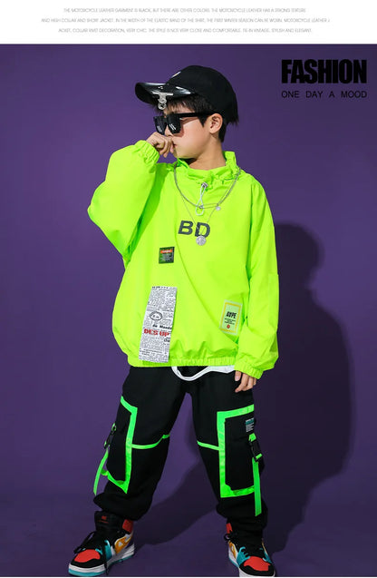 Boys/Girls Hip Hop Jacket Cargo Pants Child Pullover