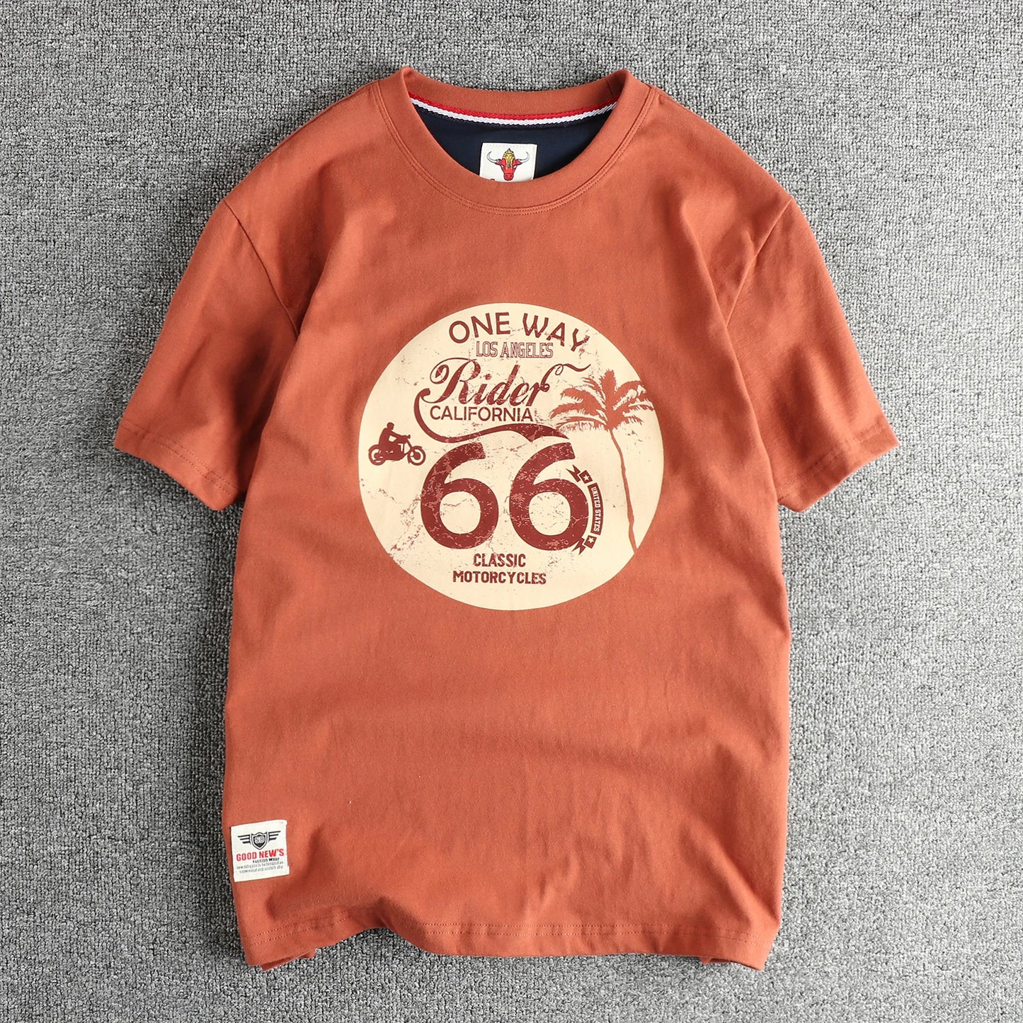 American Retro Short Sleeve O-neck T-shirt
